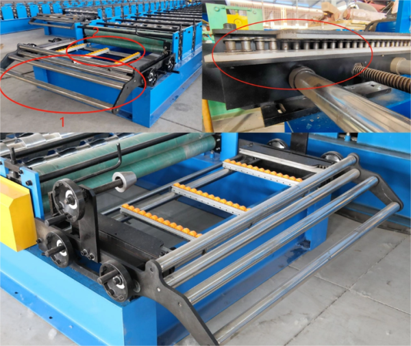 Corrugated roofing sheet machine