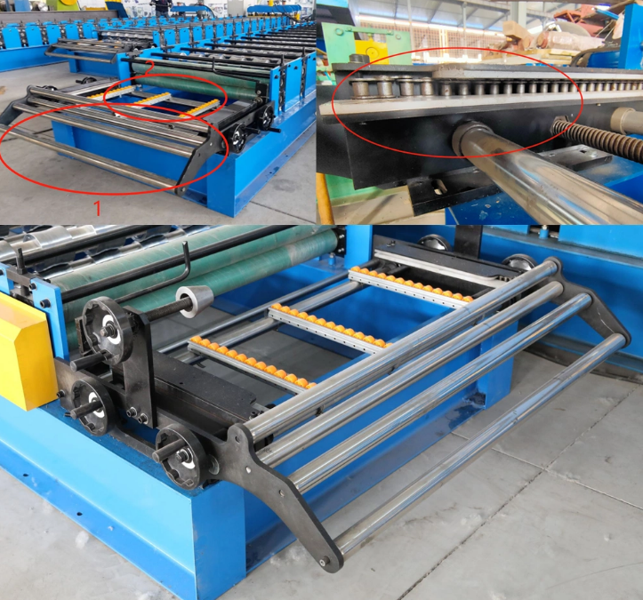 Corrugated roofing sheet machine