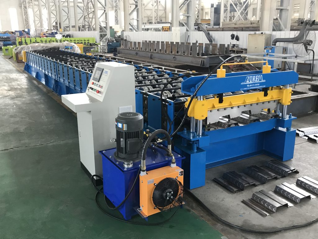 metal floor decking machine